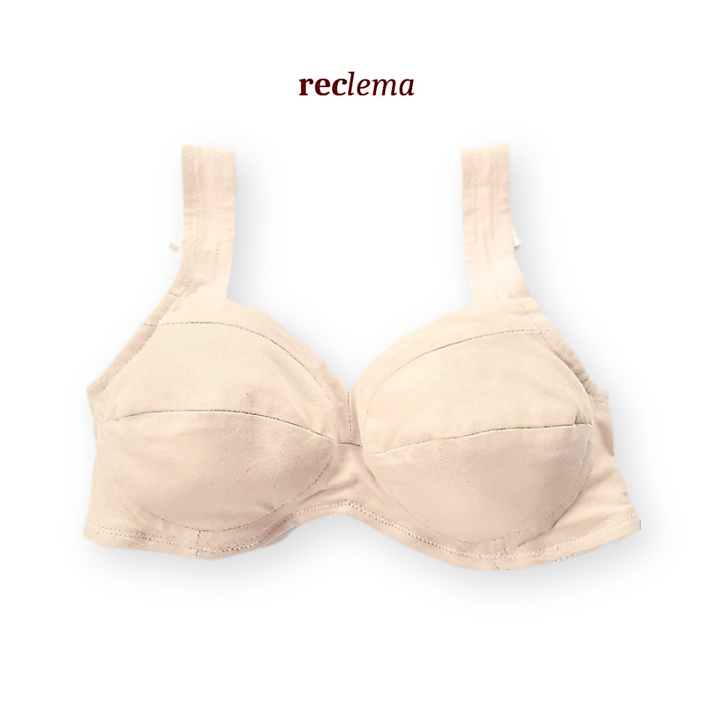 Bra Tanpa Kawat Cotton Katun Tanpa Busa Bh 32-34 A-G Daily Everyday Pakaian Dalam Wanita Banyak Ukur