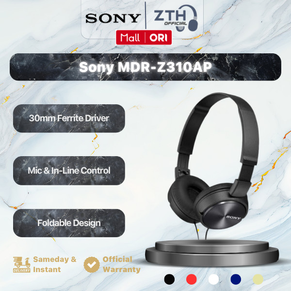 Sony MDR-ZX310AP MDR - ZX310AP Headset Overband With Microphone