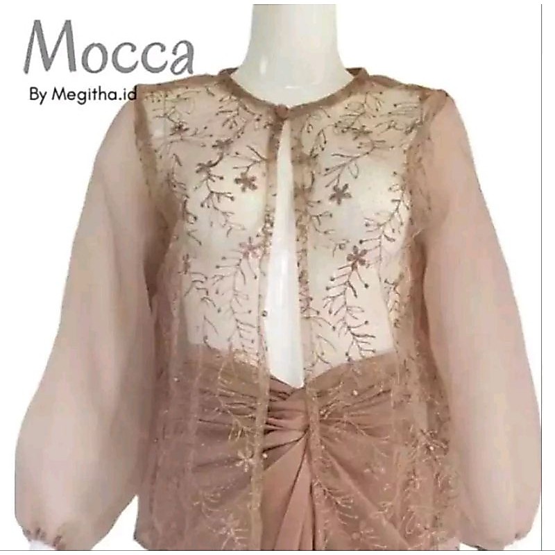 Outer Organza Crop mix Tile Brukat mutiara Kondangan