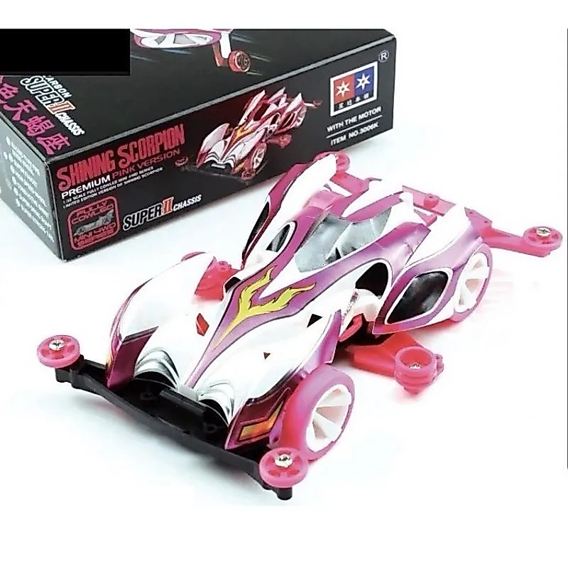 Mini 4wd Rep. Tamiya Shining Scorpion Pink Special Super 2 Merk DAXING