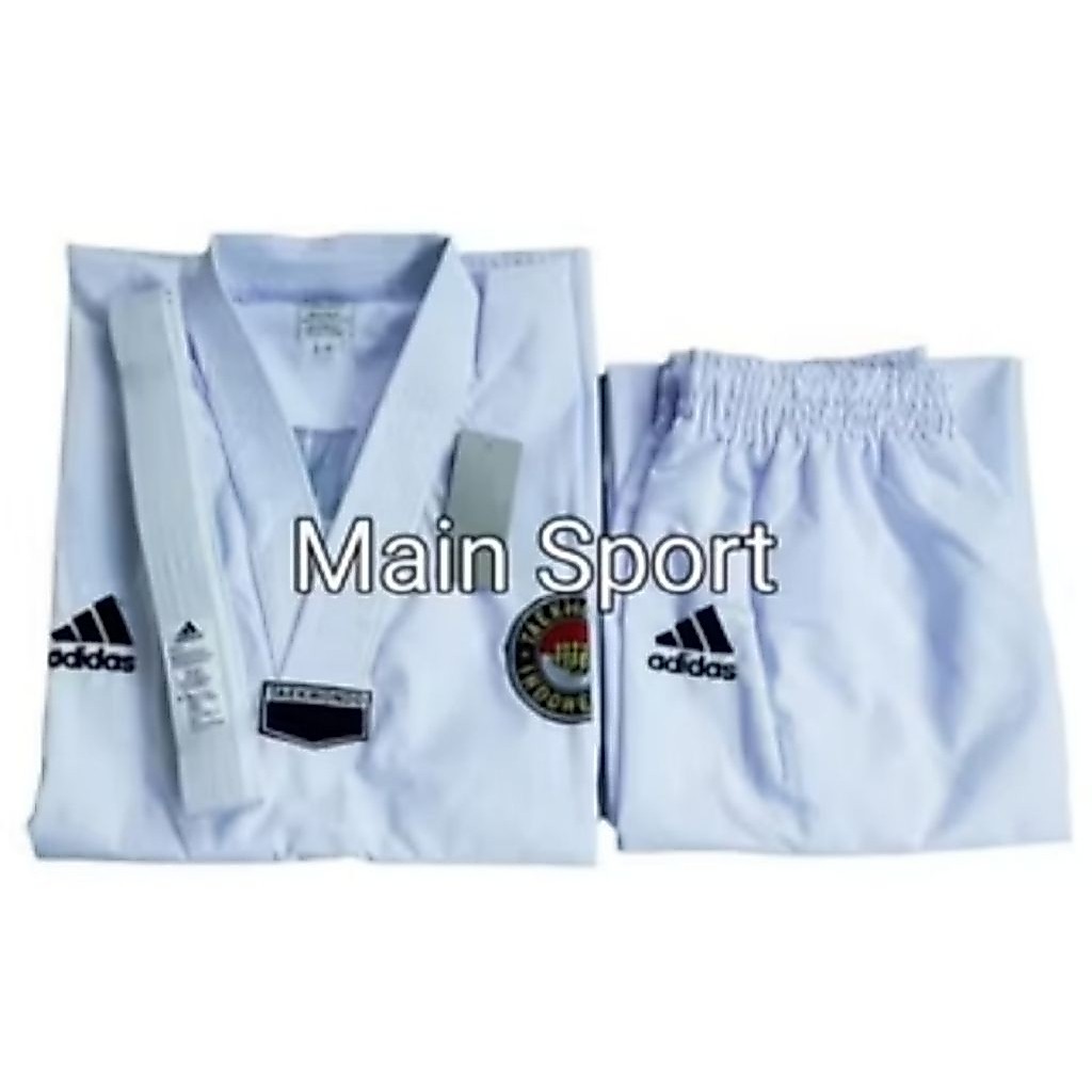 Baju Taekwondo Adidas Anak Dobok Taekwondo Anak Kerah Putih