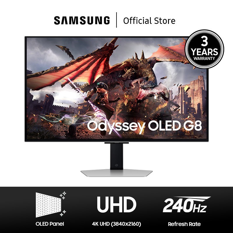 SAMSUNG 32" Odyssey OLED G8 G80SD UHD UHD 4K 2160P 240Hz Gaming Monitor