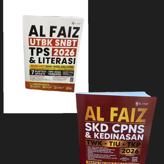 Al Faiz DAPAT 2 BUKU AL FAIZ SKD CPNS DAN KEDINASAN & UTBK 2026 Best Seller untuk Siswa Persiapan UT