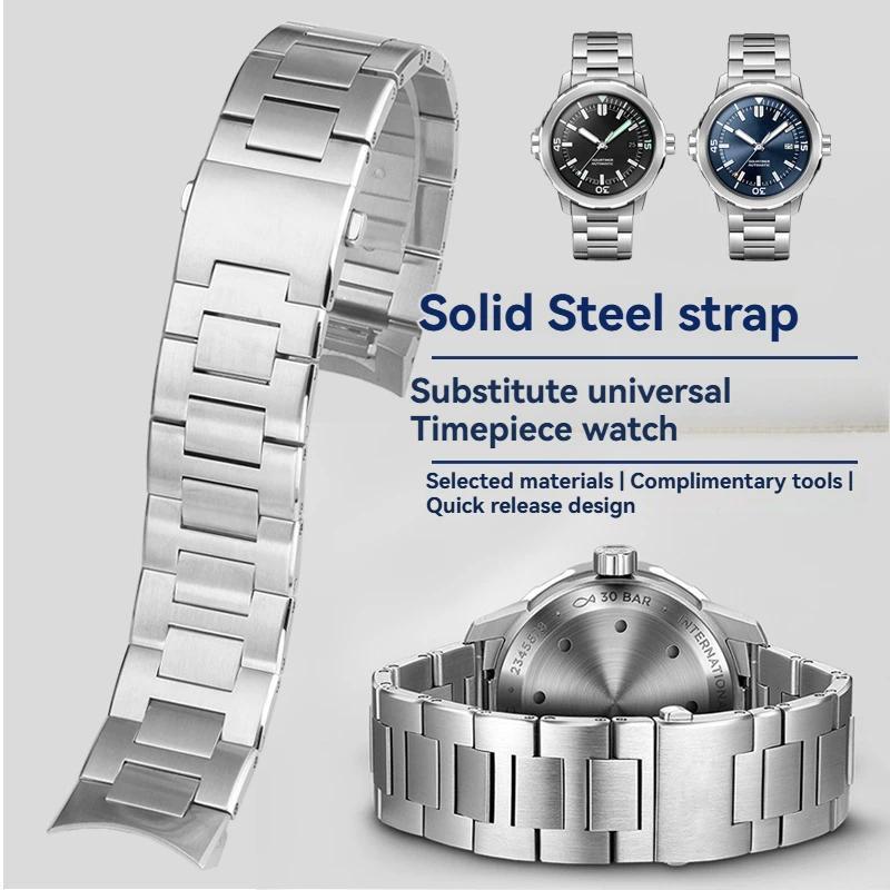 Tali Jam Tangan Stainless Steel 316L 22mm Untuk Seri IWC Aquatimer Family IW329002 IW376804 IW376708