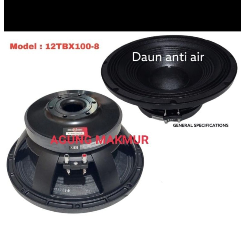 SPEAKER B&C 12TBX100 KOMPONEN BNC 12 TBX100 12 INCH VOICE COIL 3IN