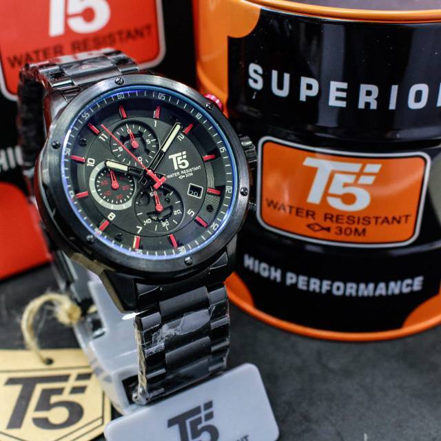 Jam tangan pria T5 H 3588 Original Chrono Aktif Bergaransi Free Box