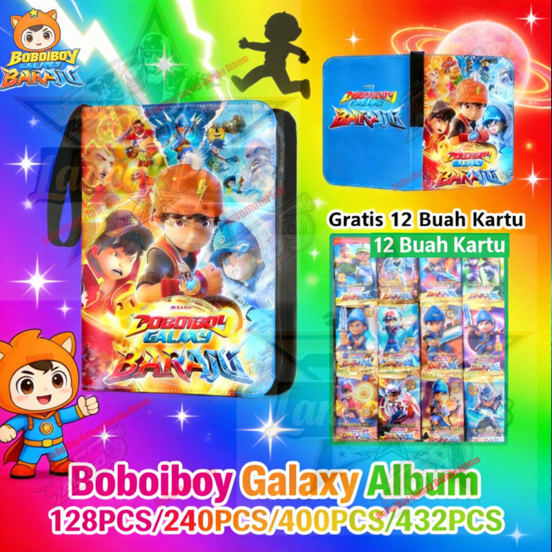240PCS/432PCS Kartu Mainan Boboiboy Galaxy Album Kartu Album Album KartuCard Holder Waterproof Album