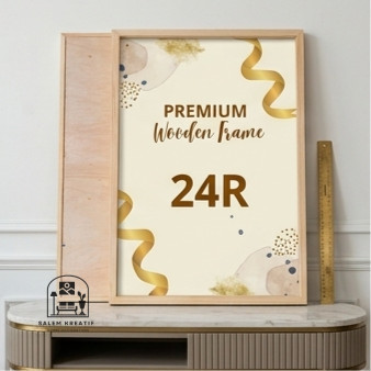 Bingkai Foto Kayu 24R Frame Foto Bingkai Kayu Ukuran 24R 60.9 x 80 cm Bingkai Kayu Pinus Alami