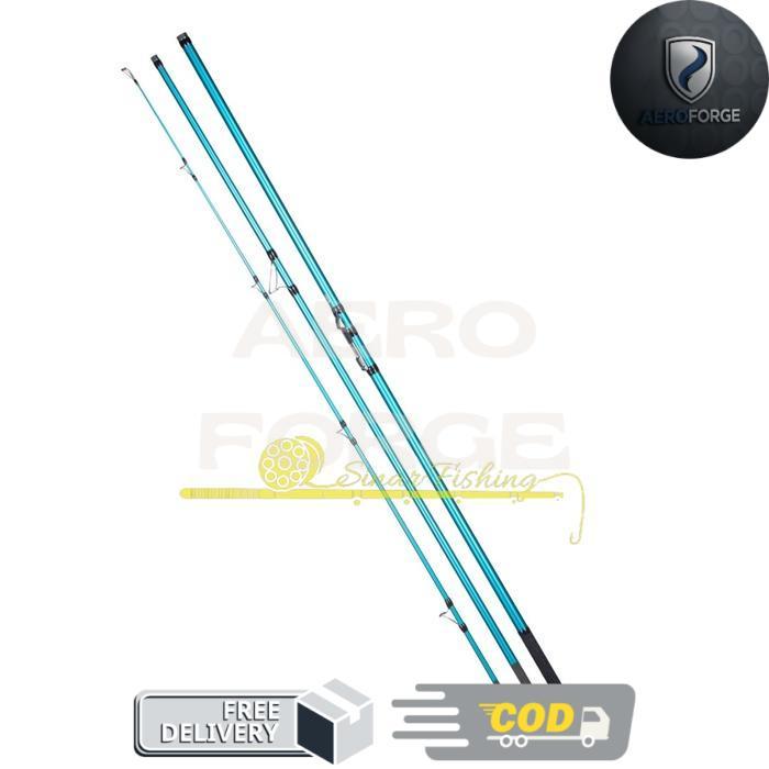 Japan Surf Rod Joran Pasiran Lurekiller Long Cast Surf 420 Cw. 100-250gr Carbon Fuji - Silver, DPS /