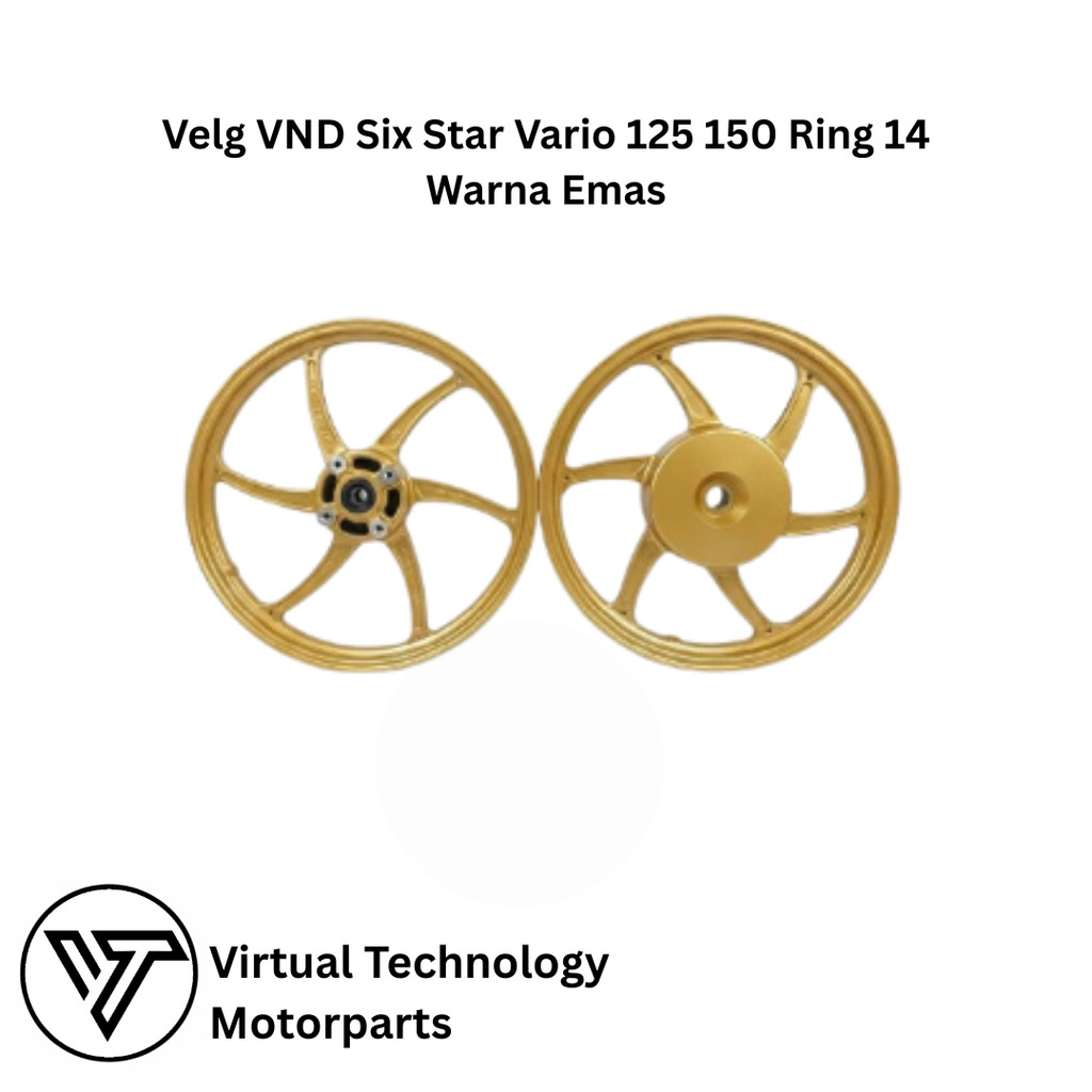 Velg VND Six Star Vario 125 150 Ring 14 Warna Emas
