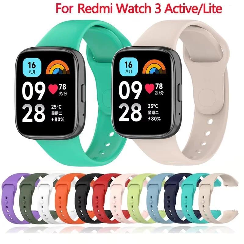 Tali Silikon Untuk Xiaomi Redmi Watch 3 Pengganti Gelang Tangan Untuk Xiaomi Redmi Watch 3 Active/Wa