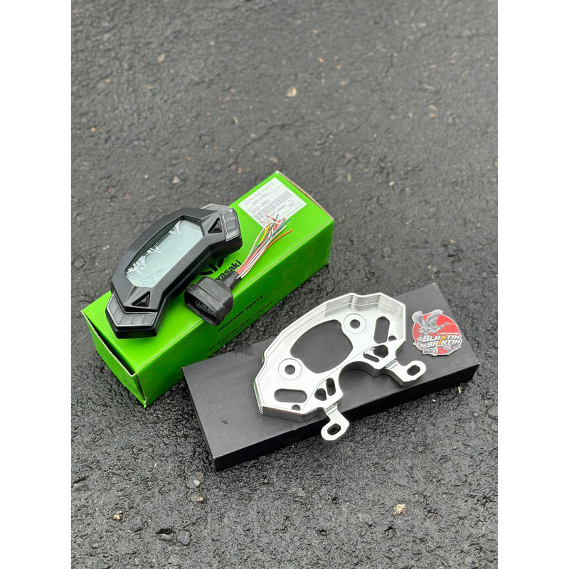 Spedometer ninja rr mono ORIGINAL kawasaki set breket cnc spido rrmono original spedo rrmono digital