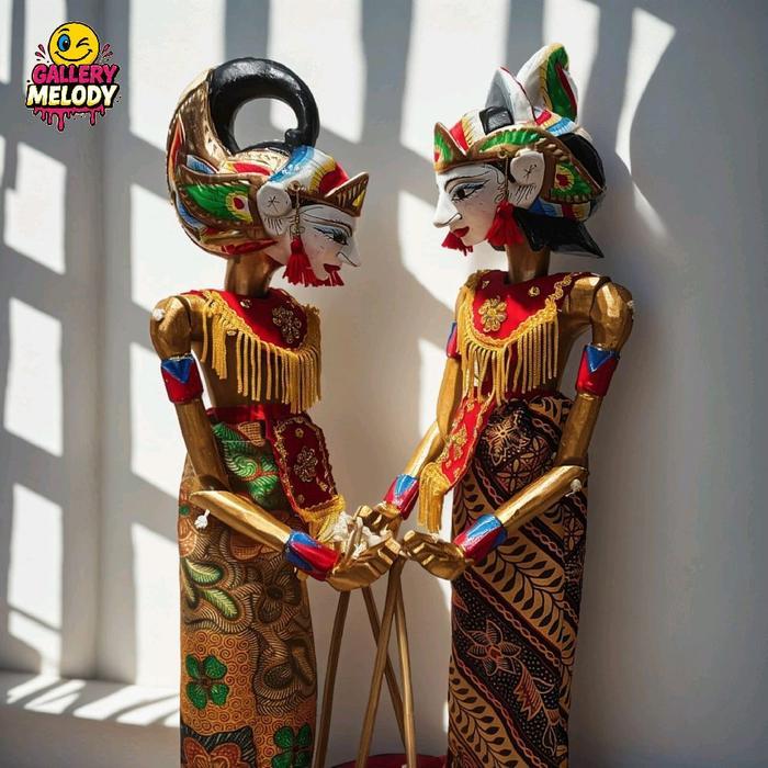 Wayang Golek Couple Arjuna Dan Srikandi Pajangan