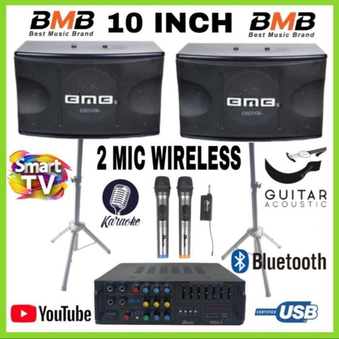 Paket karaoke BMB 10 inch cs 450 v ampli bluetooth