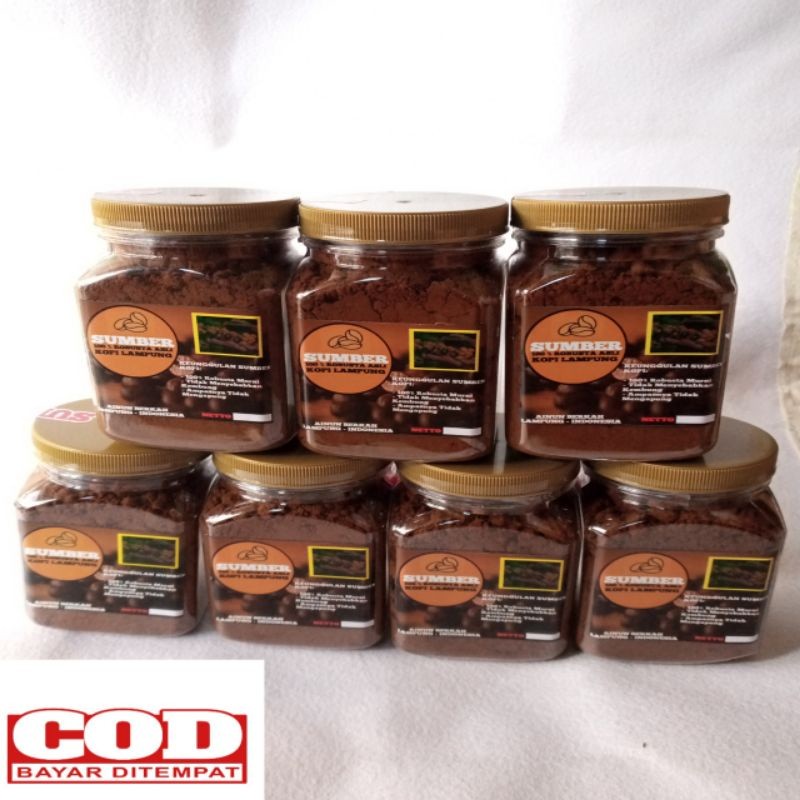 Kopi Lampung Asli SUMBER Kemasan Toples | Kopi Bubuk Asli Robusta Lampung