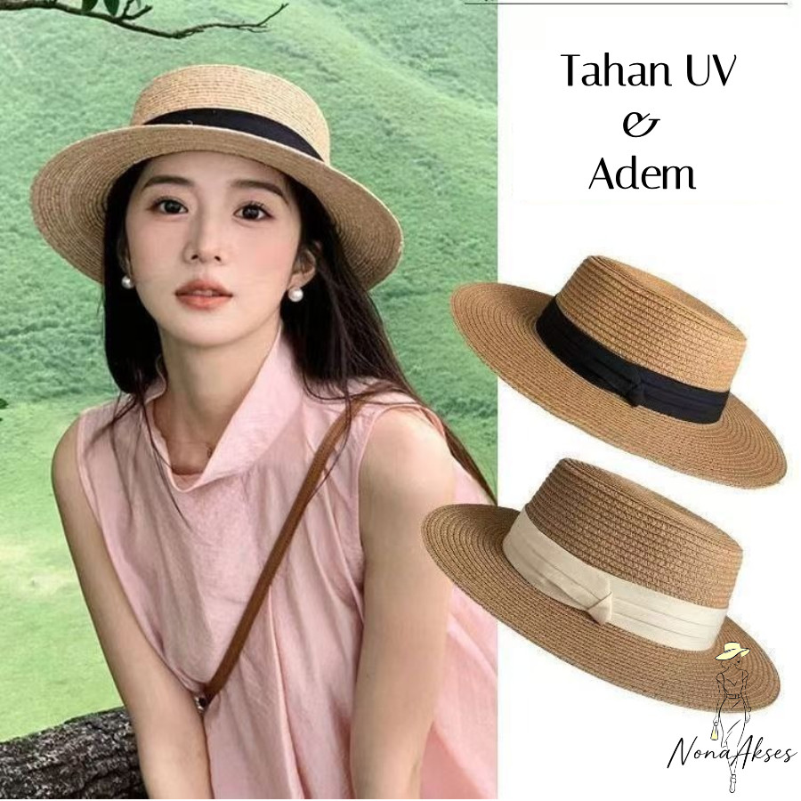 Summer Flat Edge Beach Hat Versatile Straw Hat Women Sun Shading High-end Formal Hat