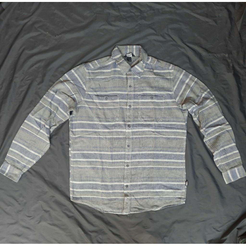 EDDIE BAUER FAVORITE FLANNEL RELAXED FIT SHIRT PAID GREEN_05 KEMEJA PRIA LENGAN PANJANG ORIGINAL