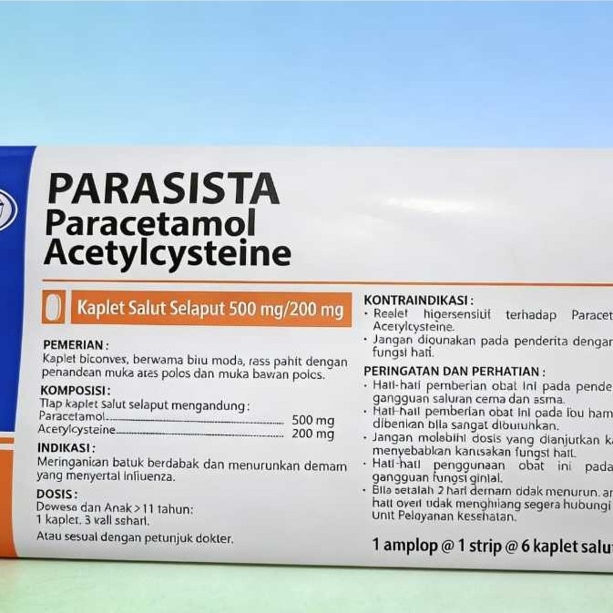 Parasista Tablet Paracetamol Atasi Demam Nyeri [cms]
