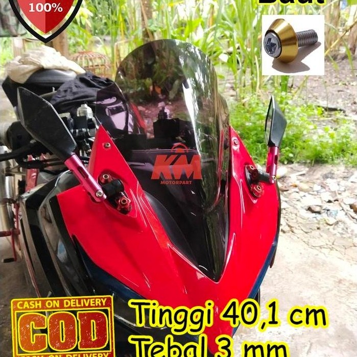 Visor Windshield Jenong Cbr 150R New 2019 Facelift Tinggi 40Cm Tebal 3 Forsale