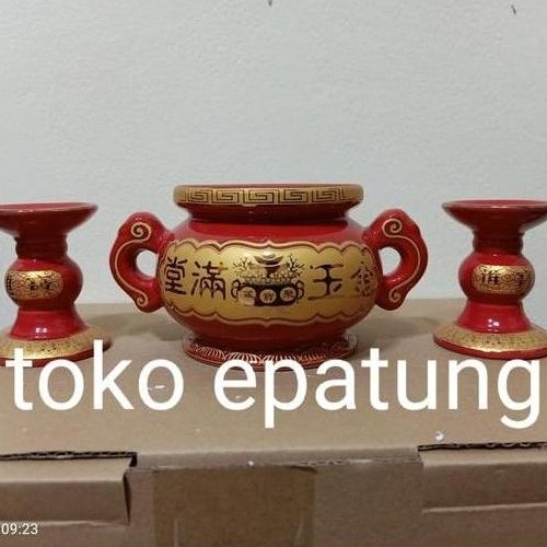 TERMURAH - hio lo / hiolo leluhur / hiolo co sien - keramik - 5 inch - set
