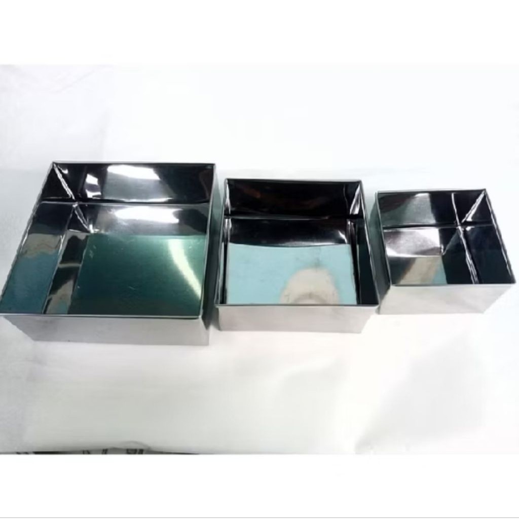 Loyang kotak mini stainless bongkar pasang / Loyang kue kotak stainless terbaru