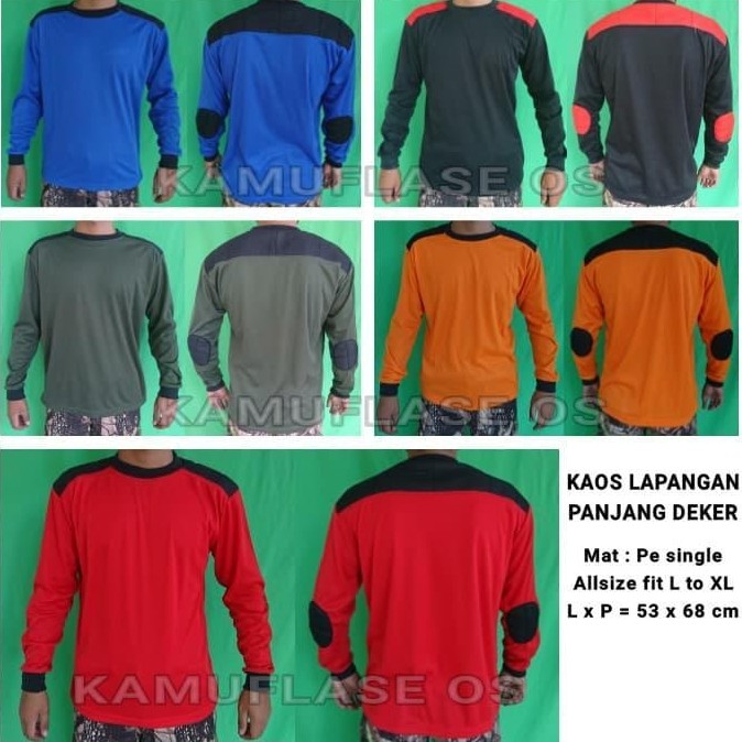 DISKON Kaos llapangan kaos panjang polos deker Safety Pria Wanita READY STOCK