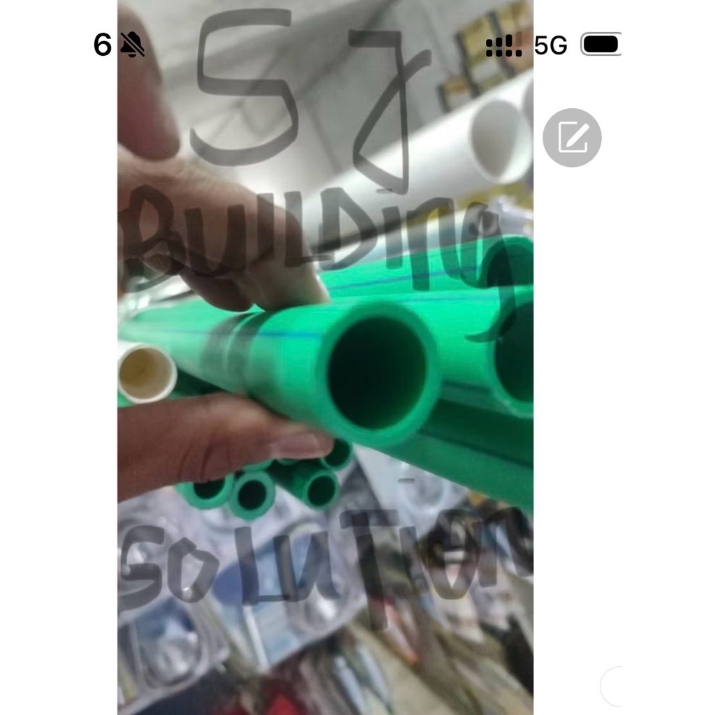 Pipa PPR PN 10 PN10 Air Dingin panas Rucika Green Tigris 1" 32mm PN 10 panas