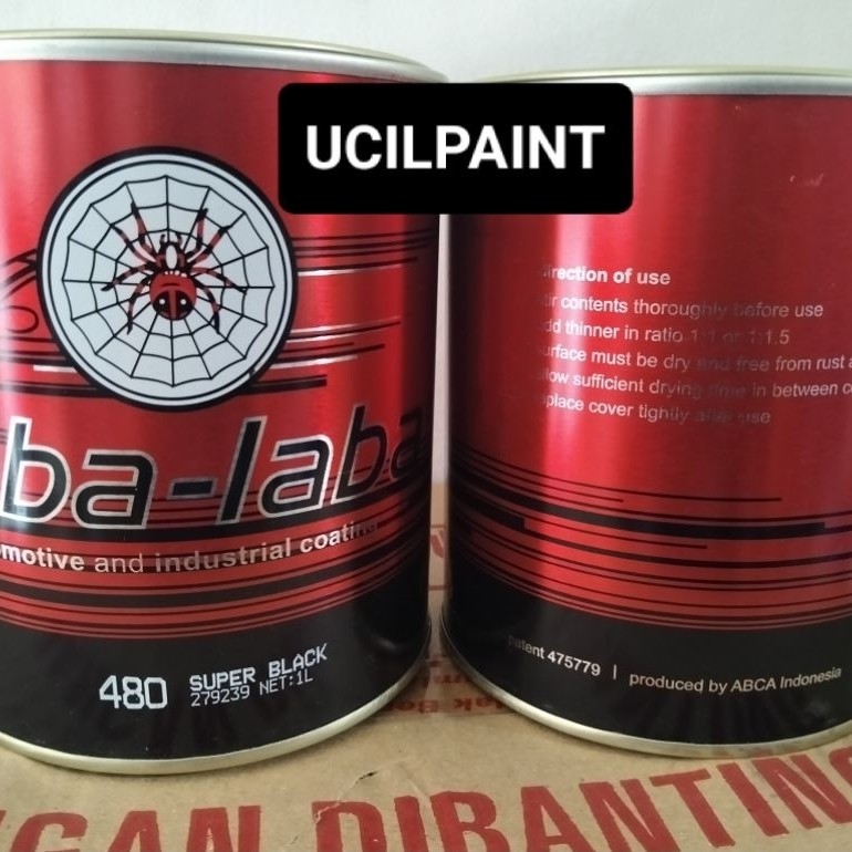 Promo Cat Super Black 480 Laba-Laba Hitam Mengkilap Glossy