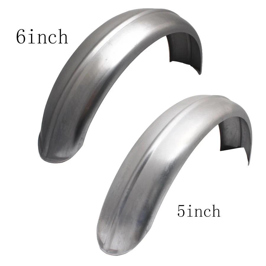 Motorcycle 5"/6'' Steel Ribbed Rear Fender Raw Rolled Edge Fit For Harley Chopper Bobber Custom Rigi
