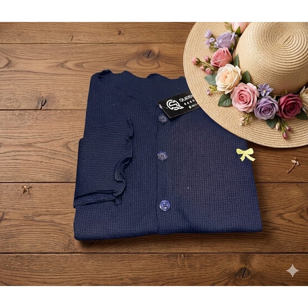 Cardigan Oversize Waffle Knit Premium // Cardigan Waffle Premium Model Kekinian / Cardigan Waffle Kn
