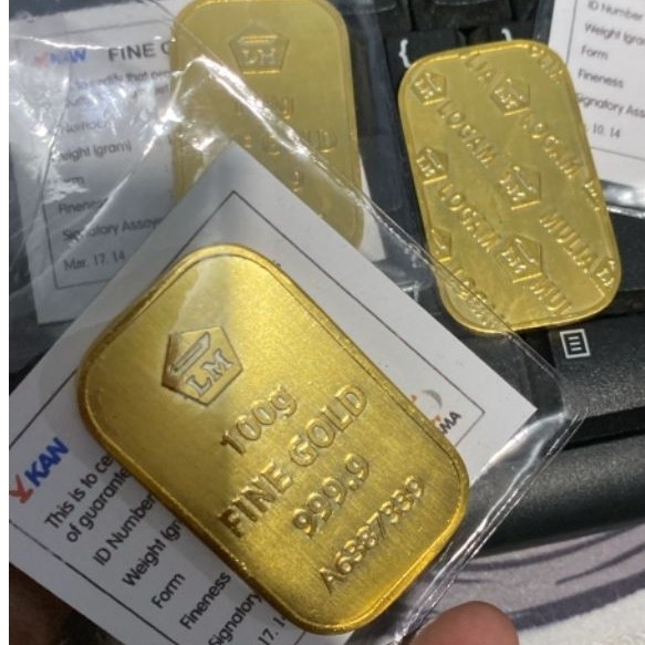 replika emas antam 100 gram souvenir pernikahan