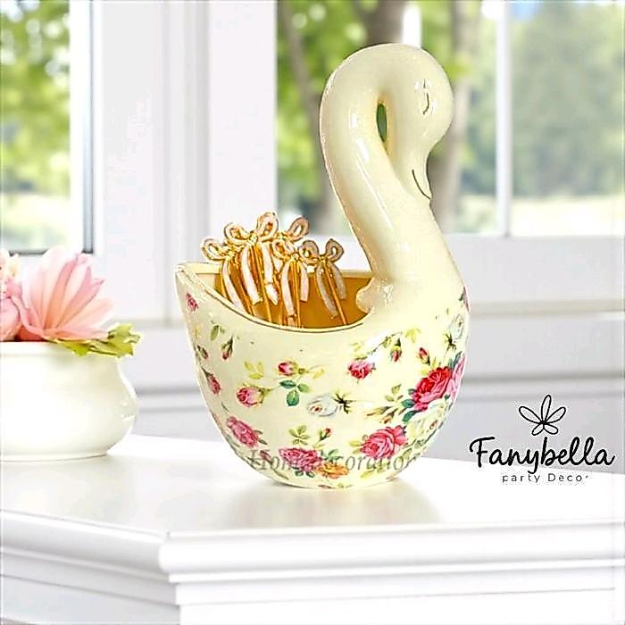 Tempat Sendok Bebek Motif Shabby Keramik