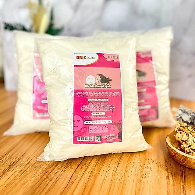 MASKER WAJAH RN BPOM BUBUK 1KG /MASKER MERK BUBUK /FACE MASK /FACEMASK /MASKER WAJAH PREMIUM /MASKER