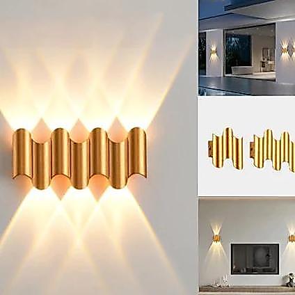 RPG LAMPU DINDING GOLD MODERN 3/5/7W Lampu Dinding LED Minimalis Waterproof Tahan Air Bahan Aluminiu