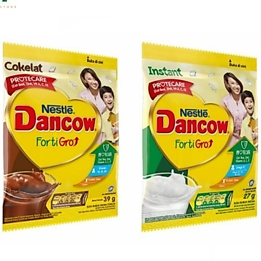 Dancow Sachet Putih Dancow Sachet Coklat Fortigro 27gram 1 Saset