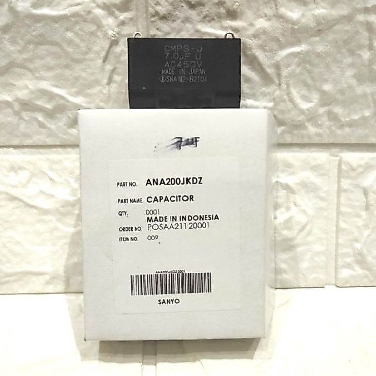 CAPACITOR 7UF MIKRO TYPE PW-H236C/P-H236AC/P-H236AC-S/PW-H236C-S/PB-H235C POMPA AIR SANYO ORIGINAL