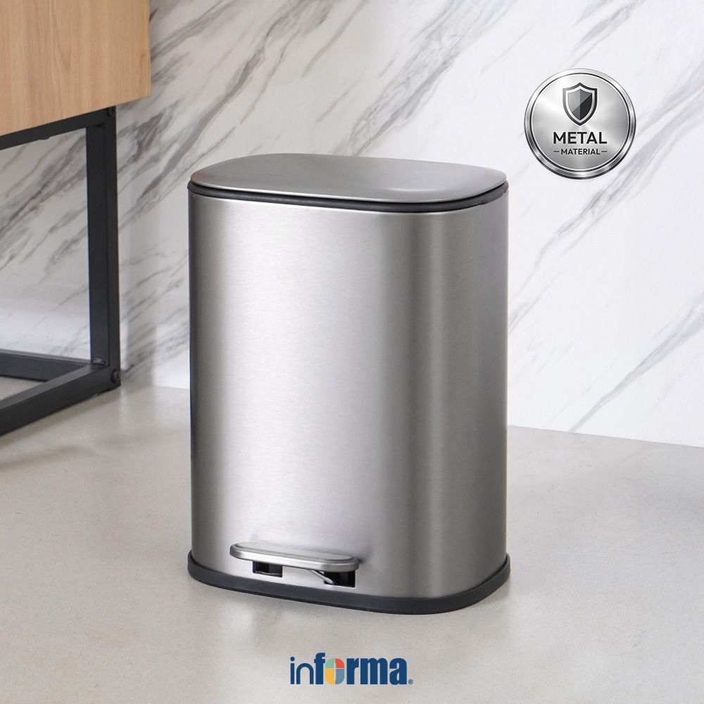 Informa Jade Tempat Sampah Pedal Fingerprint Free Tong Sampah Wadah Pembuangan Alat Kebersihan Trash