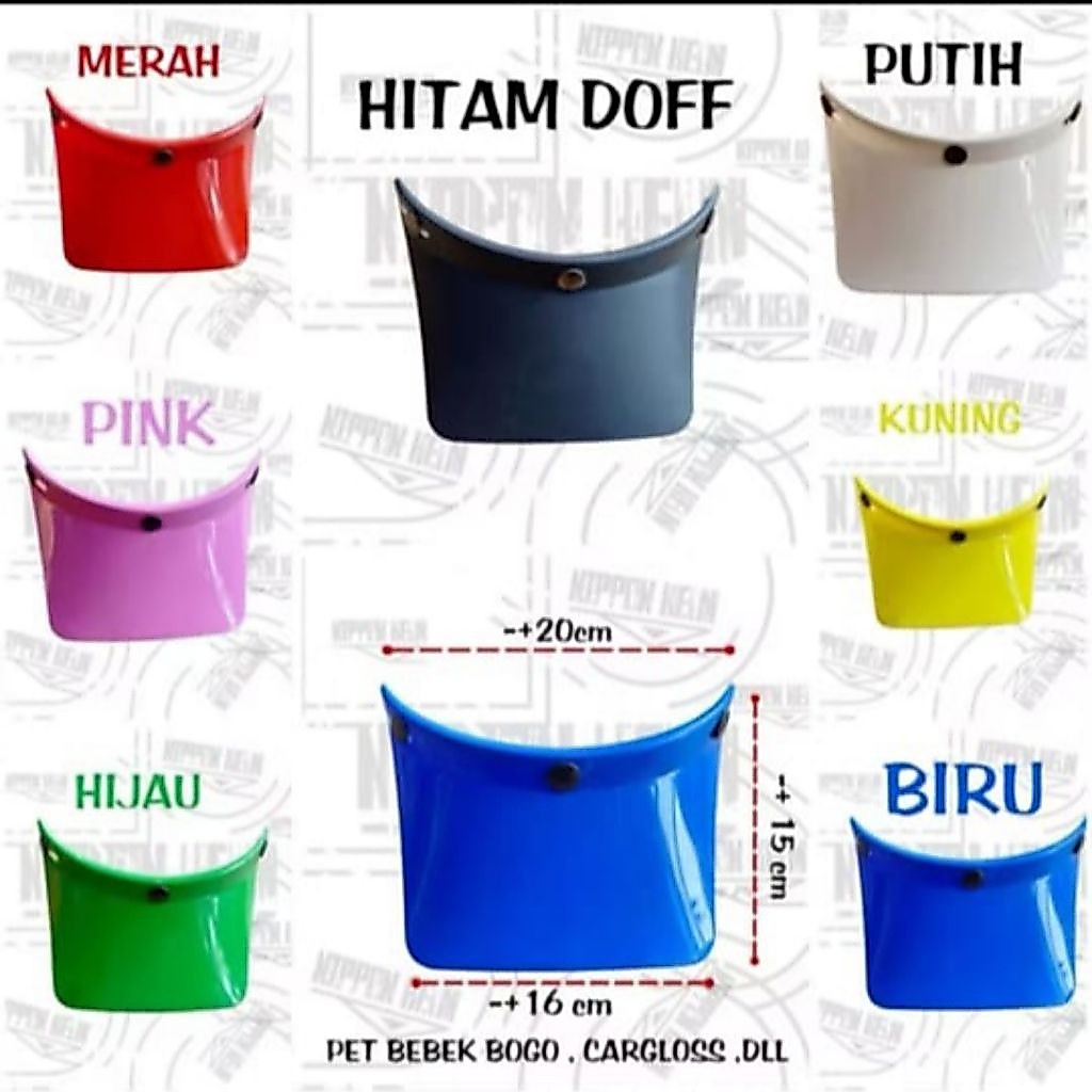 Pet bogo panjang dan pendek / pet stadium / pet retro panjang / pet helm bogo 3 kancing