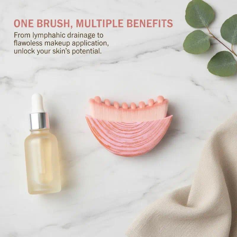 Portable Lymphatic Contour Face Brush, Facial Sculpting Lymphatic Drainage Tool, Lymphatic Drainage 