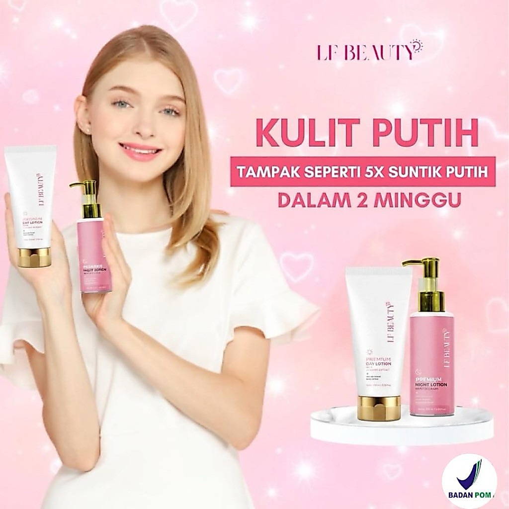 PAKET LF BEAUTY(TER-BEST SELLER)PEMUTIH BADAN BPOM|BODY LOTION|HB DOSTING LOTION PEMUTIH TERAMPUH 10