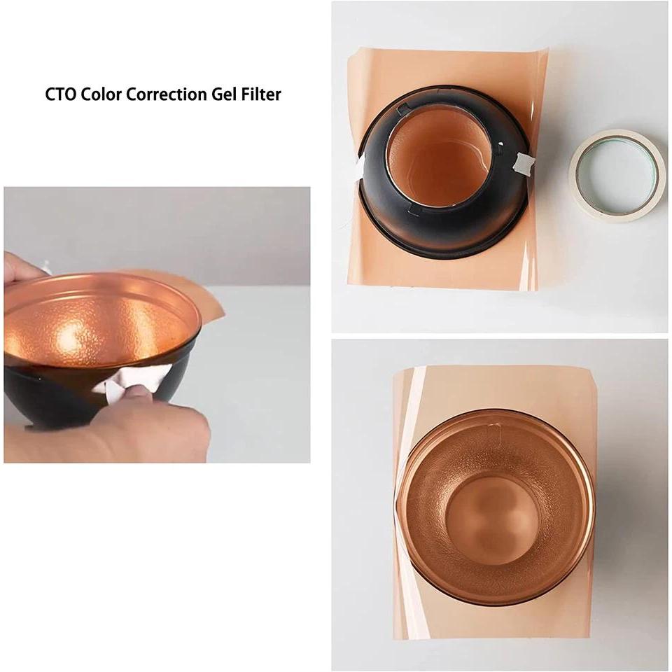 16x20 inches/40x50cm Color Correction Gel Filter Transparent Sheet Full 1/2 1/4 1/8 CTO Photography 
