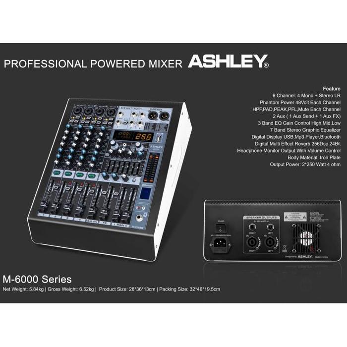 POWER MIXER ASHLEY M6000 M 6000 ORIGINAL