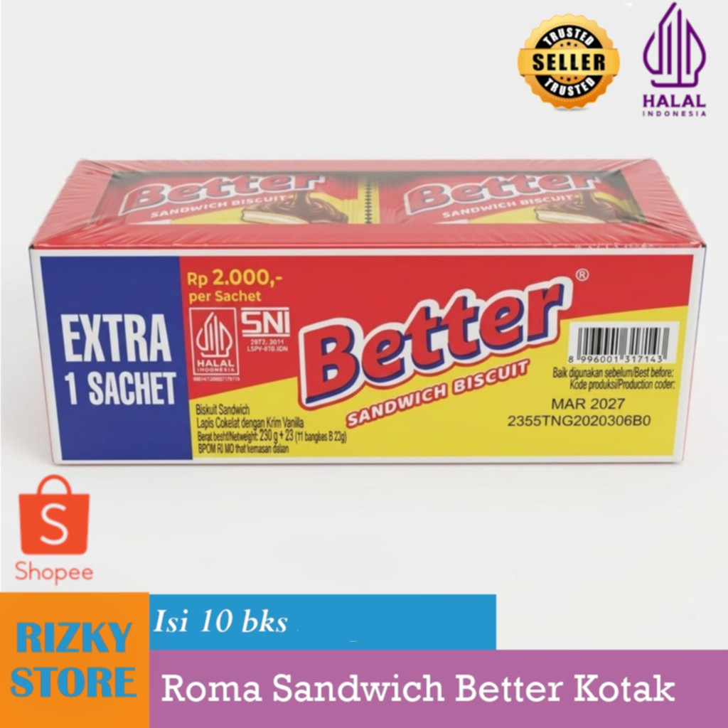 MAYORA BETTER SANDWICH SACHET ISI 10+1