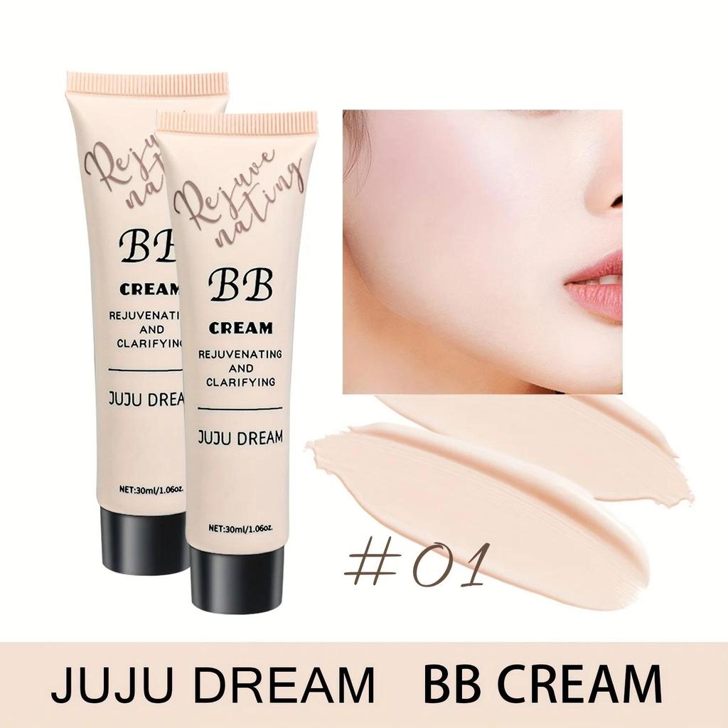 Krim BB Concealer Alami, melembapkan dan menutrisi, primer transparan alami Korea, tahan lama untuk 