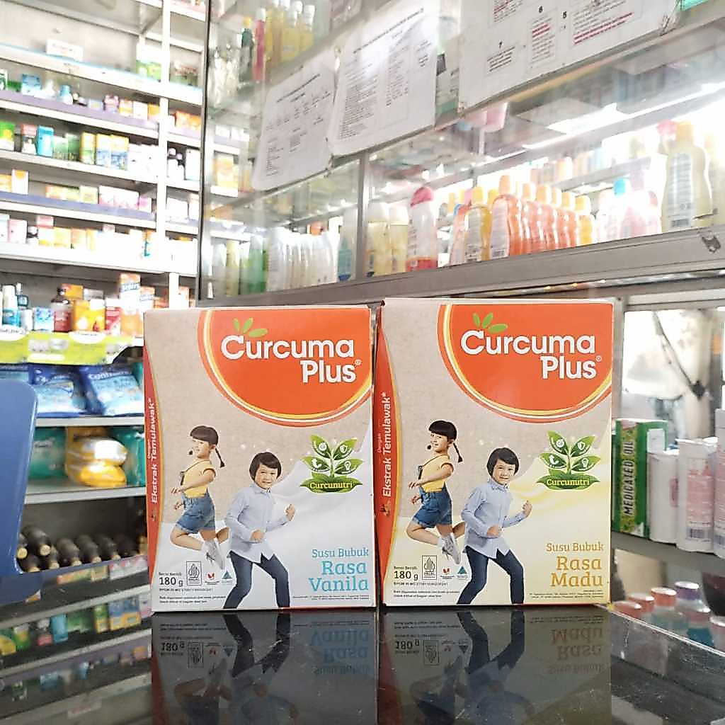 CURCUMA PLUS SUSU 180 GR  susu curcuma plus rasa madu susu curcuma plus rasa vanila