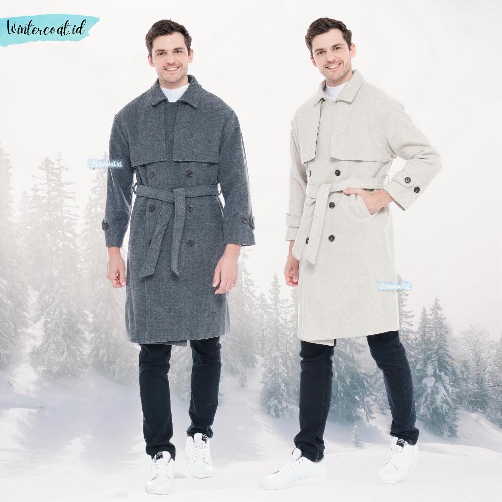 Long wool coat premium winter Rio men mantel pria import hangat high quality zara jacket jaket musim