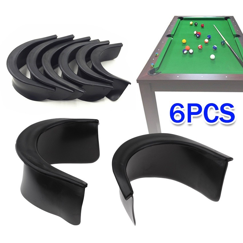 6Pcs/Set Poket Plastik Meja Billiard Karet Kecilin Lobang Meja Biliar Meja Billiard Pocket Biliar
