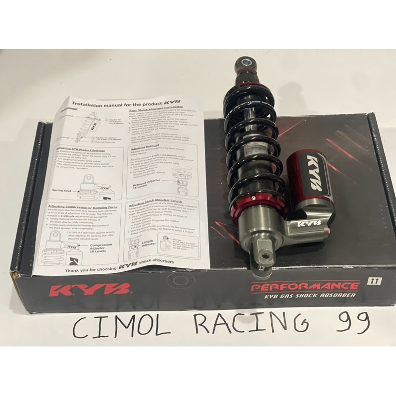 shock kyb elite vario 125 150 scoopy beat fi stylo tabung bawah double klik kyb 330mm original thail