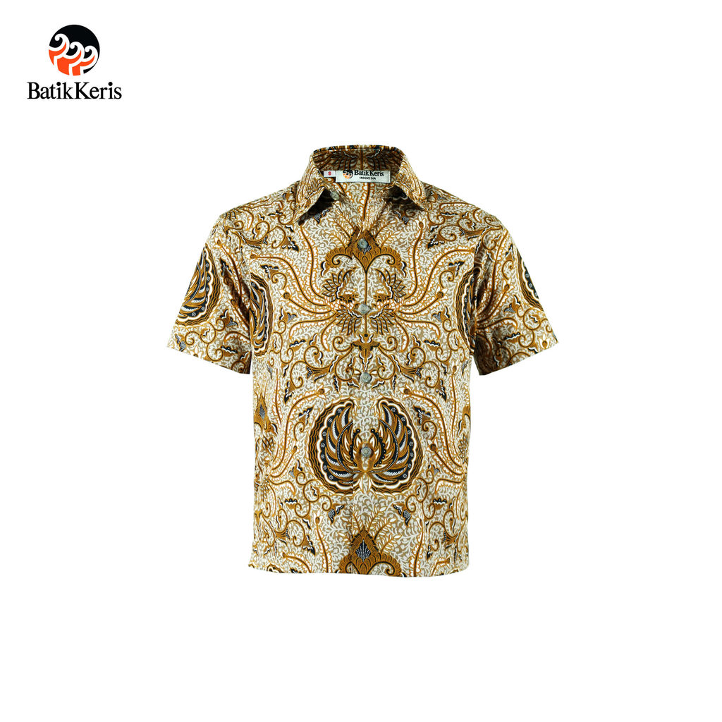 Batik Keris Kemeja Anak Batik Lengan Pendek Motif Keris Reflection