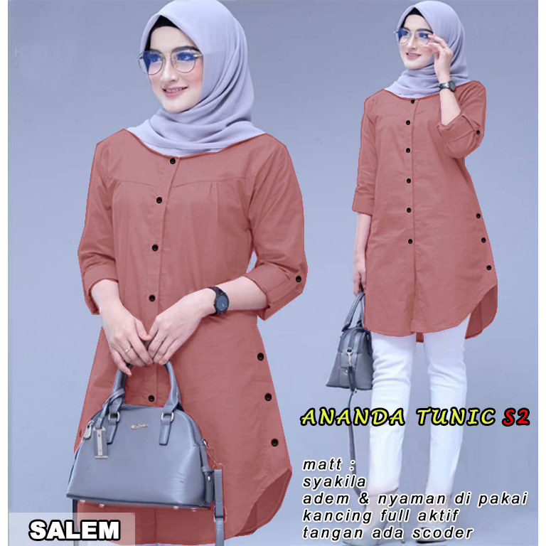 Ananda Tunik S2 - Logo Smile (LS) - Ukuran M-3XL - New Arrival